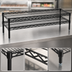 Thumbnail image #3 for QuadTruss Front Case Merchandise Wire Shelving Unit, 2-Tier, 24 x 14 x 14 Inches, Black Epoxy