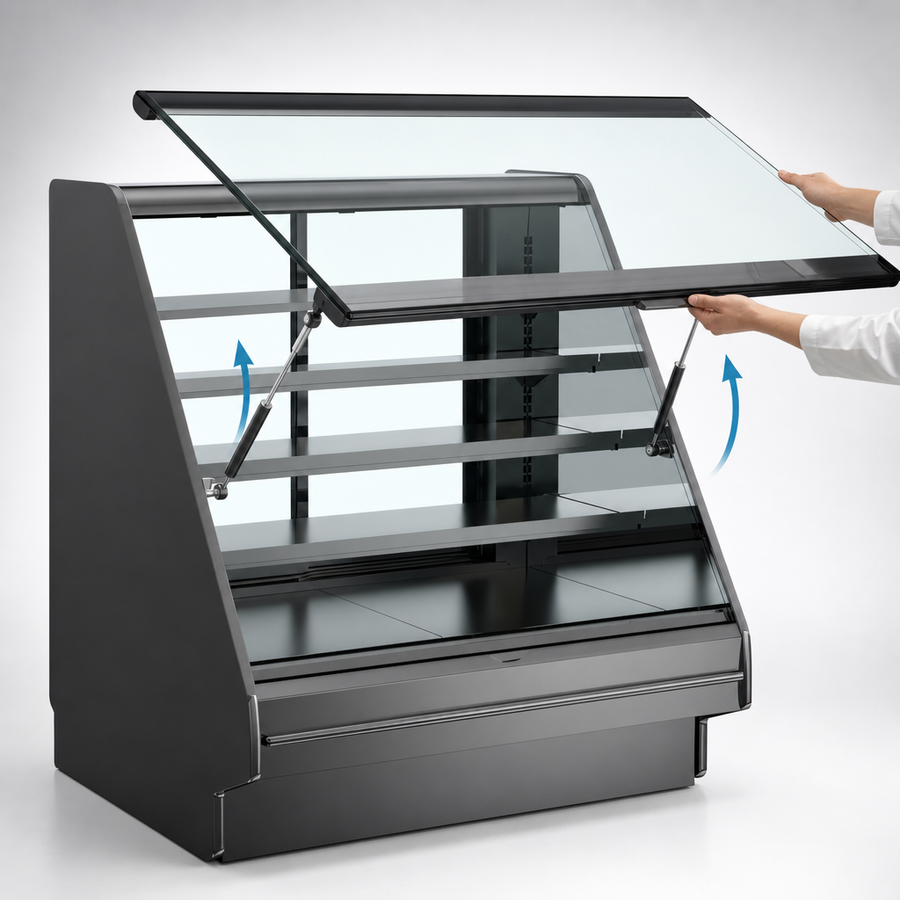 Flat Angled Lift-Up Front Glass