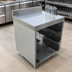 Thumbnail image #3 for Underbar Glass Rack Storage Unit with Flatboard Top, Open Front Cabinet Base, and 3-Inch Backsplash