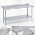 Thumbnail image #3 for Duke 72-Inch Stainless Steel Top Work Table with 1-1/8-Inch Riser and Galvanized Undershelf