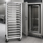 Thumbnail image #3 for Metro RF23N Roll-In Refrigerator Rack, Pass-Thru End Load, Aluminum, 11-Pan, 18 x 26-Inch Pans