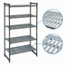 Thumbnail image #3 for Cambro Camshelving Basics Plus 5-Tier Stationary Starter Unit, 21 x 54 x 84 Inches, Vented, Brushed Graphite