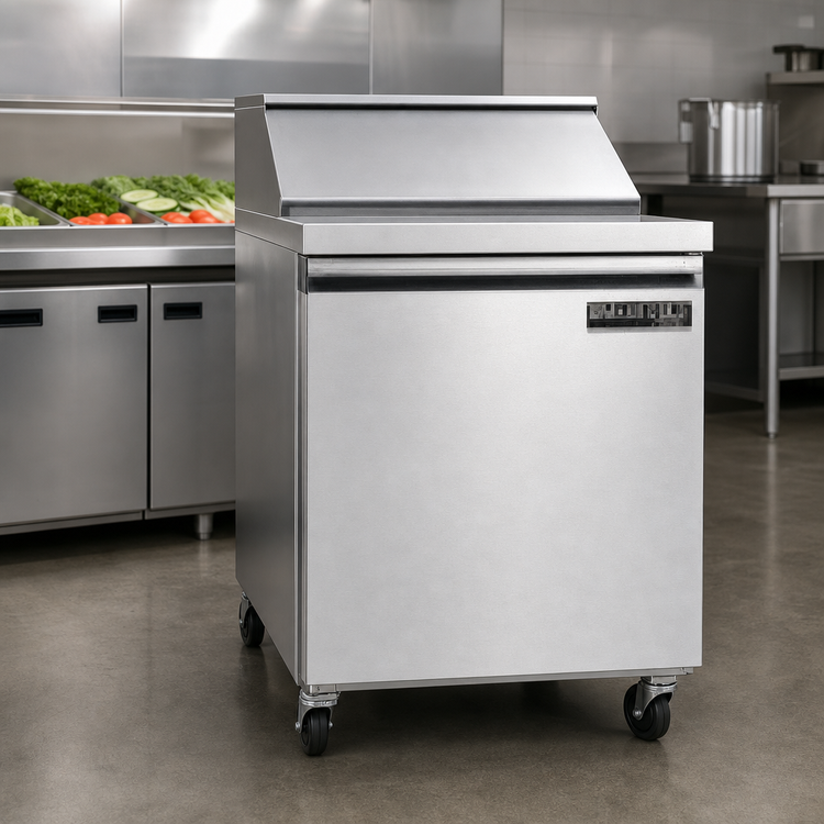 Product image #3 for Maxx Cold V-Series MegaTop 29-Inch Wide Salad and Sandwich Prep Table, 7 Cu Ft, 1 Solid Door