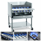 Thumbnail image #3 for Imperial (Middleby) IABA-48 48-Inch Gas Countertop Smoke Broiler with 8 Burners and 3 Log Holders