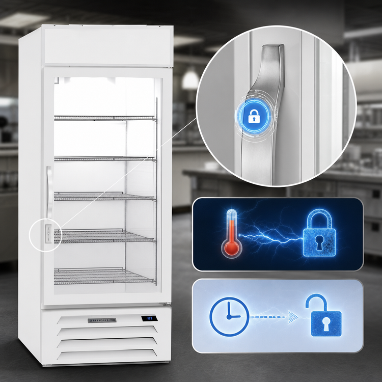 Product image #3 for Beverage-Air MarketMax IQ One-Section Reach-In Glass Door Freezer Merchandiser, White