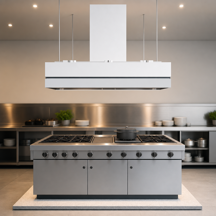 Product image #4 for Avtec SimpleSpec 60-Inch Square Type I Island Display Cooking Hood System