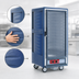 Thumbnail image #3 for Metro C5 3 Series Mobile 3/4 Height Heated Holding Cabinet with Clear Polycarbonate Door, Fixed Wire Slides, Blue Insulation Armour