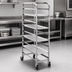 Thumbnail image #4 for Channel 517SP Stainless Steel End-Load Platter Rack with 10-Platter Capacity and 5-Inch Casters