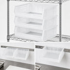 Thumbnail image #3 for Metro MB30255CLSH Clear Stacking or Hanging Supply Bin, 10-7/8 x 16-1/2 x 5 Inches Case of 6