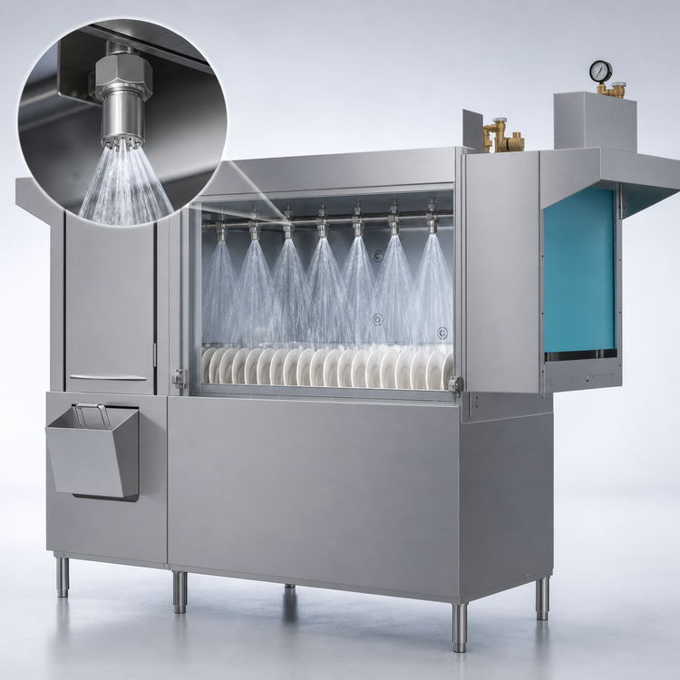 Product image #3 for Champion E-Series DualRinse 76 PRO High-Temperature Rack Conveyor Dishwasher with 54-Inch Single Tank and 22-Inch Prewash