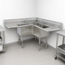Thumbnail image #3 for Advance Tabco Special Value 3-Compartment L-Shaped Corner Sink with 18-Inch Drainboards, 304 Stainless Steel