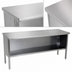 Thumbnail image #3 for John Boos 96-Inch x 24-Inch 14-Gauge Stainless Steel Open Front Enclosed Base Work Table