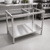 Thumbnail image #3 for Omcan Stainless Steel Poly Top Work Table Frame with Undershelf, 36 x 30 x 36 Inches