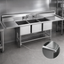 Thumbnail image #3 for Eagle Spec-Master FN Series Coved-Corner 3-Compartment Stainless Steel Sink with Right-Hand Drainboard, 79-1/2 x 27 Inches