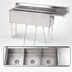 Thumbnail image #3 for Advance Tabco Fabricated 3-Compartment Sink with 18-Inch Right Drainboard