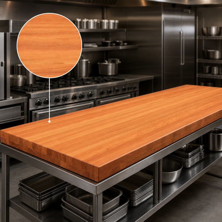 Product image #3 for Boos Block American Cherry Edge Grain Kitchen Countertop, 132 x 32 x 3 Inch, Oil Finish