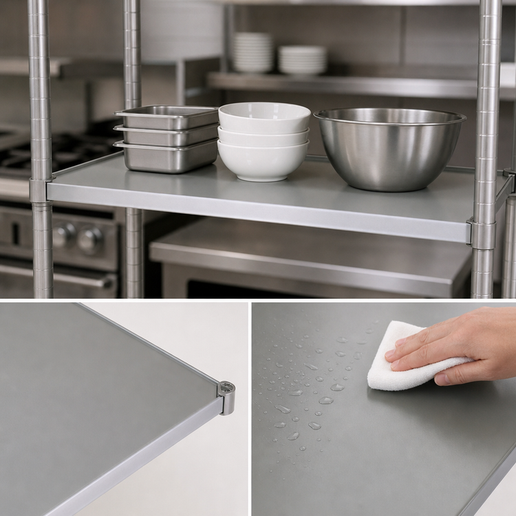 Product image #3 for Eagle Group Valu-Master 24" x 14" Solid Shelf with Gray Epoxy Finish