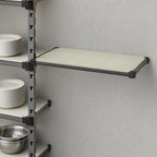 Thumbnail image #3 for Cambro Camshelving® Elevation EWSSKA1436S580 14 x 36 Inch Wall-Mounted Solid Add-On Shelf Kit with Antimicrobial Shelf Plates