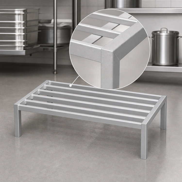 Product image #3 for Channel Manufacturing Standard Series Tubular Aluminum Dunnage Rack, 60 x 24 x 12 Inches, 2,200 lb. Capacity