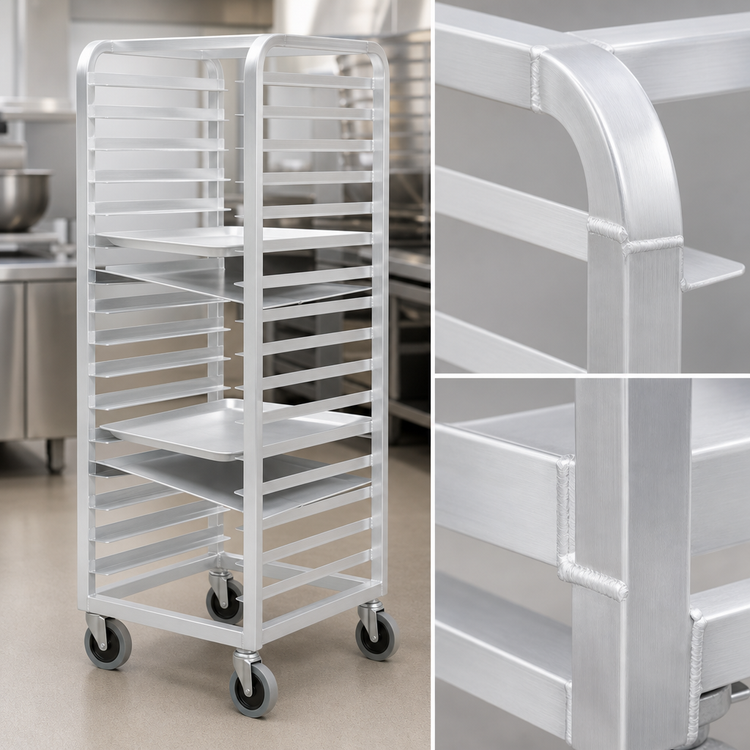 Product image #3 for Channel Standard Heavy-Duty Aluminum End-Load Bun Pan Rack, 30-Pan Capacity