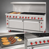 Thumbnail image #3 for American Range Green Flame 72-Inch Commercial Gas Range with 24-Inch Griddle, 8 Open Burners, and 2 Standard Ovens