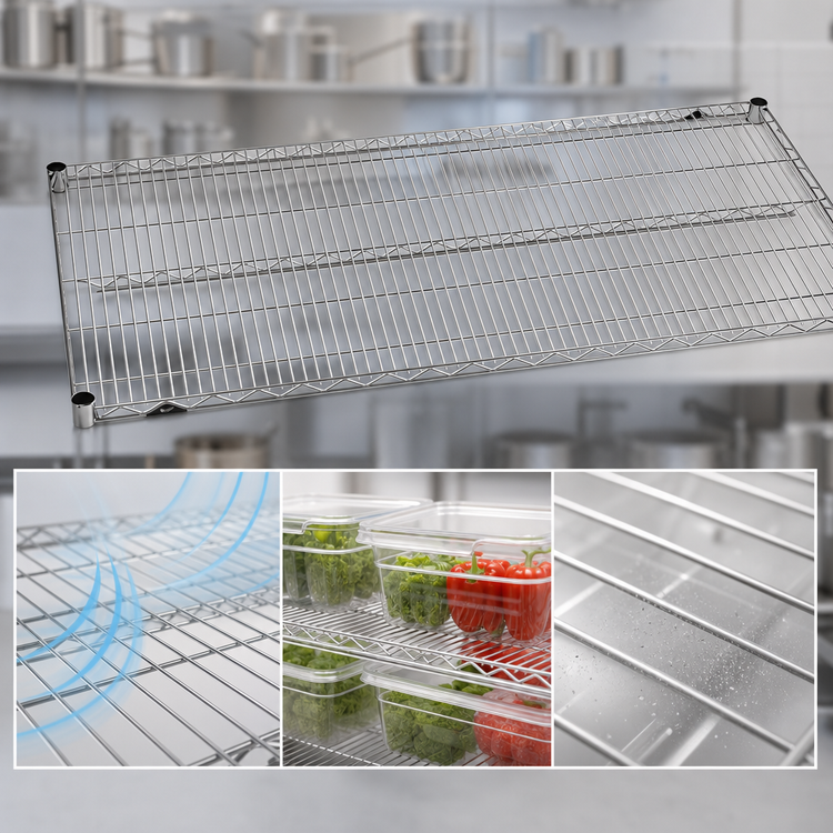 Product image #3 for Metro Super Erecta 60-Inch x 24-Inch Stainless Steel Open Wire Shelf