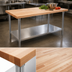 Thumbnail image #3 for John Boos 48 x 30 Inch Edge Grain Maple Wood Top Work Table with Adjustable Undershelf