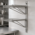 Thumbnail image #3 for Eagle Group 14-Inch Stainless Steel Double Mid Shelf Bracket for Adjustable Post Wire Wall Mounts