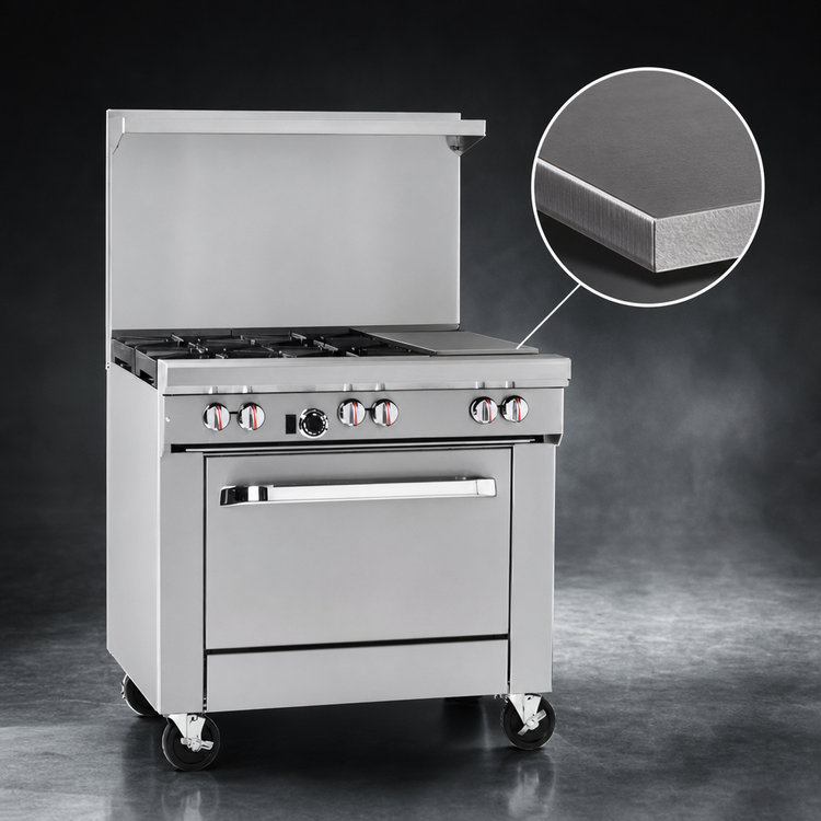 Product image #3 for Southbend S-Series 36-Inch Gas Restaurant Range with 1/2-Inch Griddle Plate and Convection Oven