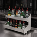 Thumbnail image #3 for Advance Tabco Underbar Basics Double-Tier Stainless Steel Speed Rail, 12 Inch, 6-Bottle Capacity