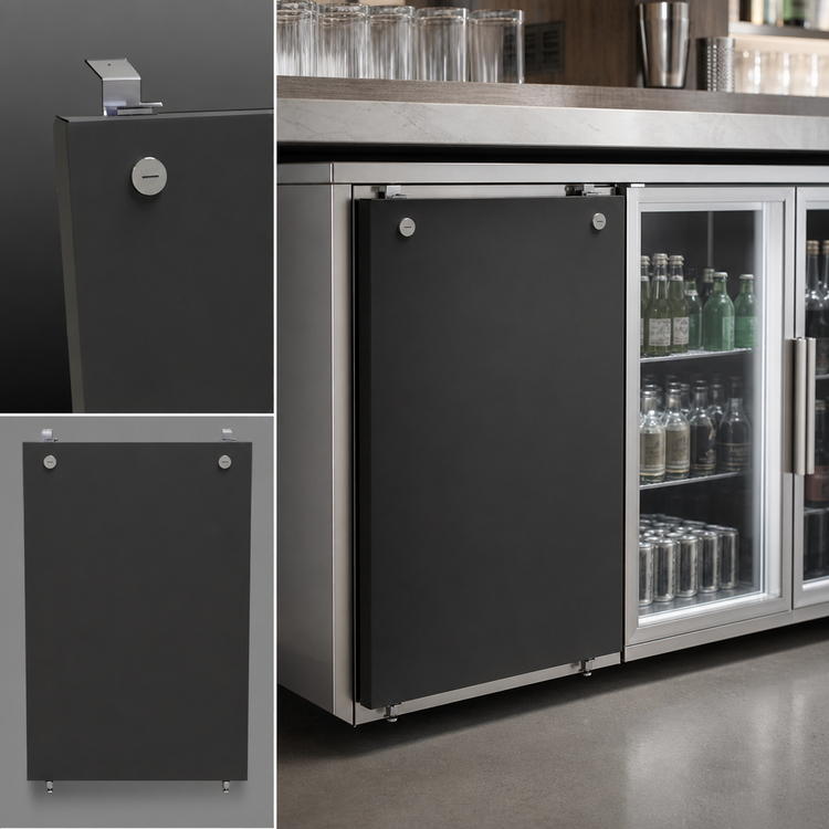 Product image #3 for Glastender 18-Inch Black Locking Cover for BLD-18 Underbar Beverage Equipment