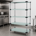 Thumbnail image #3 for 72-Inch Wide Solid Stainless Steel Shelving Starter Kit with 5 Shelves