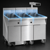 Thumbnail image #3 for Electric 3-Tank Floor Model Fryer with Built-In Filter System and Dump Station, 75 lb. per Tank