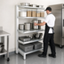 Thumbnail image #3 for Channel Manufacturing TT2460 Tubular Cantilever Shelving Unit, 60W x 24D x 72H, Aluminum