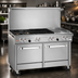Thumbnail image #3 for Southbend Ultimate 48-Inch Gas Restaurant Range with 2 Star/Sauté Burners, 2 Non-Clog Burners, 24-Inch Griddle, Standard Oven, and Cabinet Base