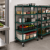 Thumbnail image #3 for QuadPlus Mobile 5-Tier Wire Shelving Starter Unit, 60W x 18D x 74H, Green Epoxy Finish