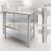 Thumbnail image #3 for Eagle Group Adjustable Galvanized Work Table Undershelf, 84 x 24 Inch