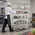 Thumbnail image #3 for Quantum 60 Inch x 24 Inch x 69 Inch Mobile Wire Shelving Cart with 5 Shelves, Chrome Plated Finish