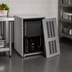 Thumbnail image #3 for 18-Inch Black Steel Condensing Unit Storage Cabinet with Removable Front Louvered Panel