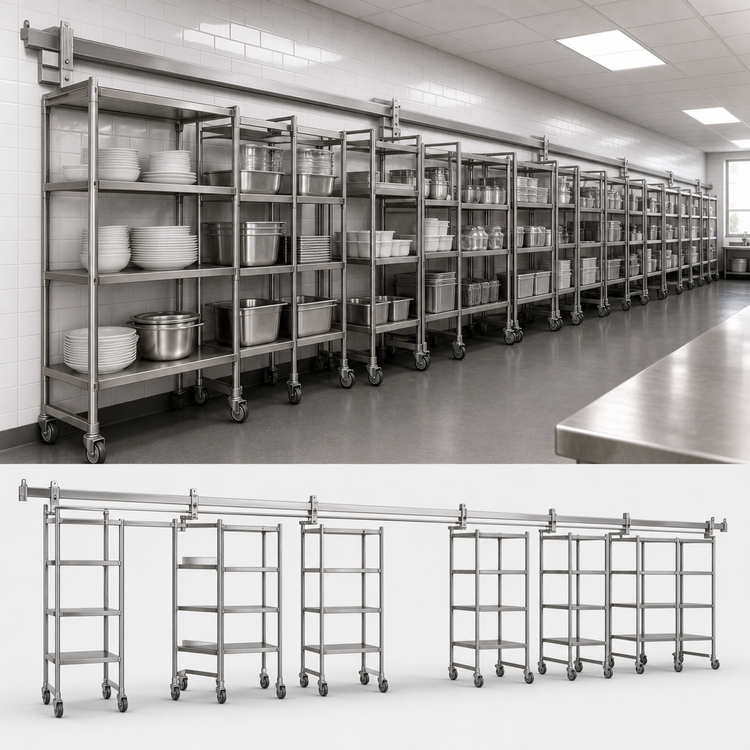 Product image #3 for Metro Top-Track 21-Foot Shelving Track Set