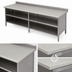 Thumbnail image #3 for John Boos 132-Inch x 30-Inch Poly Top Work Table with Open Front Stainless Steel Cabinet Base, 5-Inch Backsplash, and Undershelf