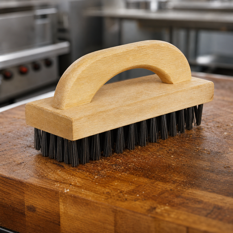 Product image #3 for Winco Butcher Block Brush with Steel Bristles, 9-1/4 x 3-3/4 x 1 Inches