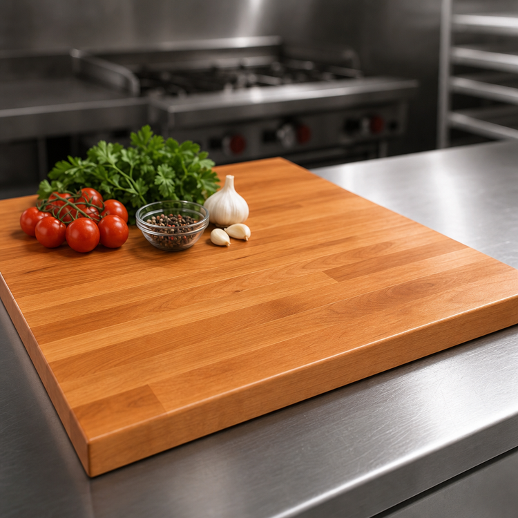 Product image #3 for John Boos Boos Block American Cherry Edge Grain Kitchen Countertop with Full-Length Rails, 96 x 30 x 1-1/2 Inches, Penetrating Oil Finish