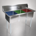 Thumbnail image #3 for John Boos E-Series 3-Compartment Stainless Steel Sink with Boxed Backsplash