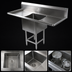 Thumbnail image #3 for John Boos Pro-Bowl 1-Compartment Stainless Steel Sink with Left and Right Drainboards, 75-1/4-Inch Wide