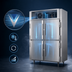 Thumbnail image #3 for Victory UltraSpec Extra Wide Two-Section Self-Contained Reach-In Freezer with Four Solid Half-Height Hinged Doors