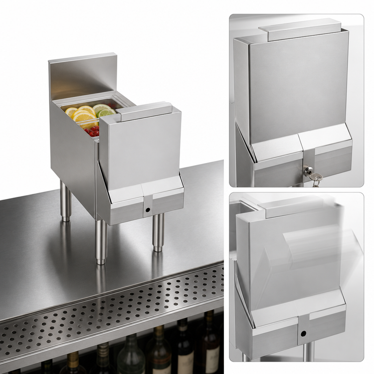 Product image #3 for Krowne Royal Series 12-Inch Single Stainless Steel Speed Rail Locking Cover