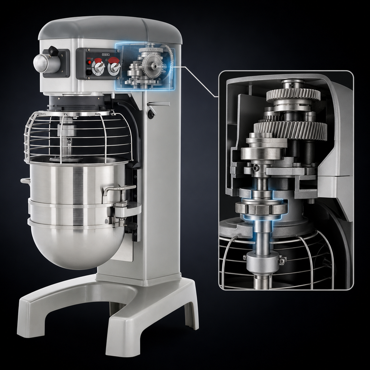 Product image #3 for Hobart Legacy+ HL400-4STD 40 Qt Floor Model Planetary Mixer with Bowl and Agitators