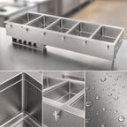 Thumbnail image #3 for Vollrath 36475HD Five-Well Drop-In Electric Hot Food Well, Wet Operation, Insulated, 12 x 20-Inch Pans, Infinite Controls