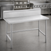 Thumbnail image #3 for Advance Tabco Stainless Steel Work Table with 10-Inch Backsplash, 72 x 24 Inches, Open Base